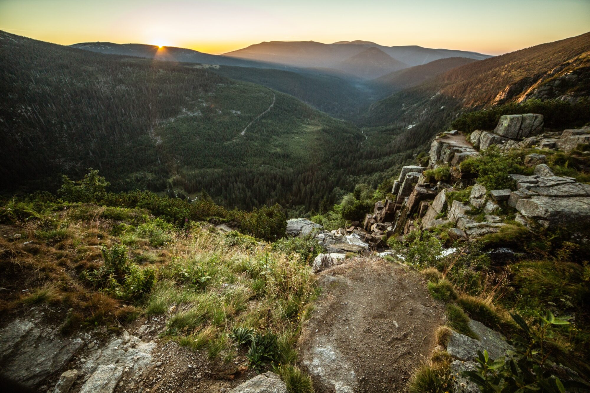 Východ slunce u Pančavského vodopádu, Krkonoše © Anna Jirásková